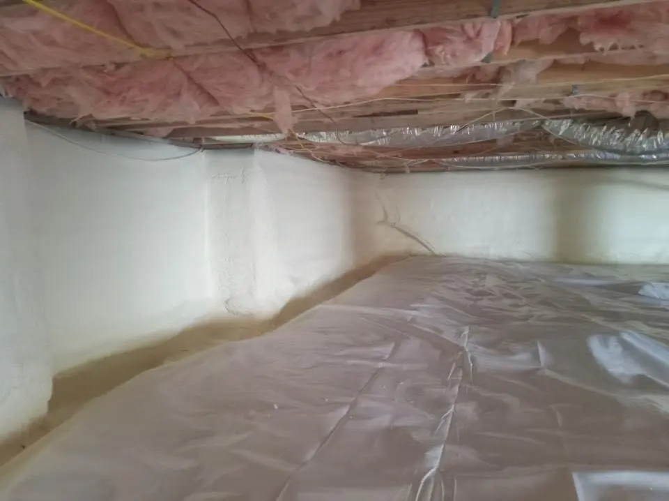 Crawl space encapsulation with closed-cell spray foam for Roof Waterproofing in Shaw Heights